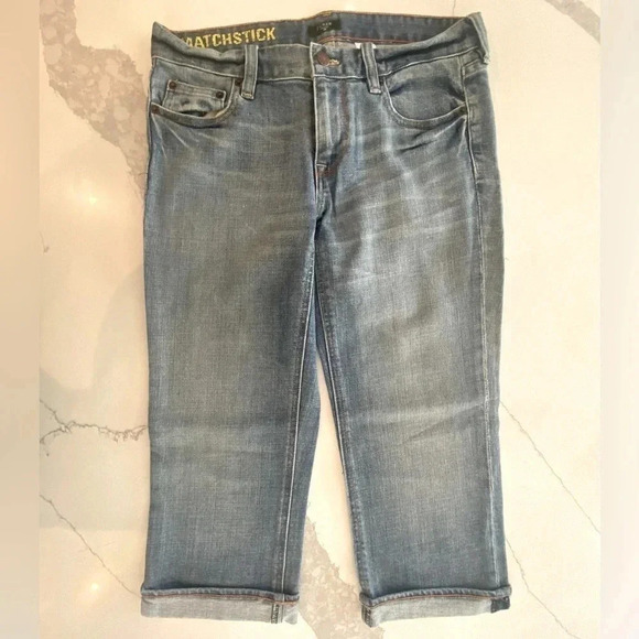 JCrew Matchstick Stretch Capris Cotton/Spandex Women’s Size: 27 Light Wash NWT - Picture 2 of 8